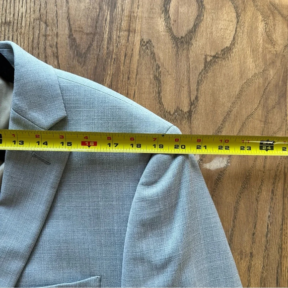 Van Heusen Flex Slim Fit Suit Blazer Jacket Light Gray Size 42R - Picture 9 of 11